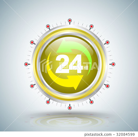 24 hours services banner. Vector illustration. 32084599