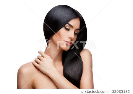 Beautiful Young Woman with Clean healthy hair 32085185