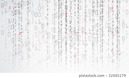 Binary Cyberspace Background. Coding Or Hacker 32085279