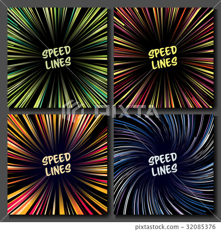 Manga Speed Lines Vector Set. Layout For Comic Manga Speed Lines Vector Set. Layout For Comic 32085376