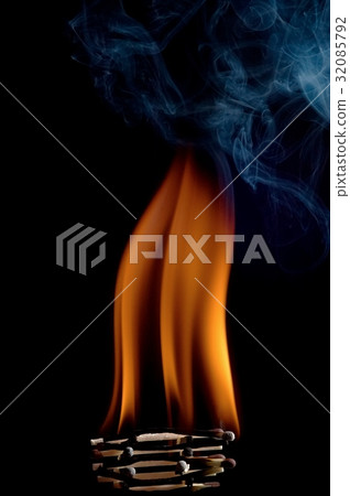 Burning matchstick Burning matchstick 32085792