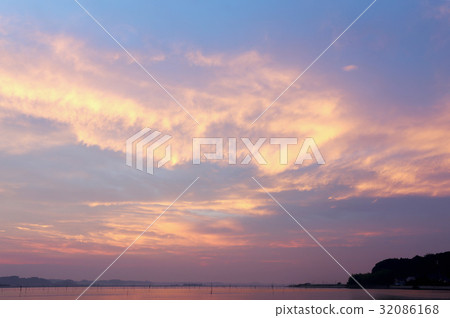 Evening scenery of Hakusuma Ibaraki prefecture Oarai-machi 32086168