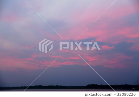 Evening scenery of Hakusuma Ibaraki prefecture Oarai-machi 32086226