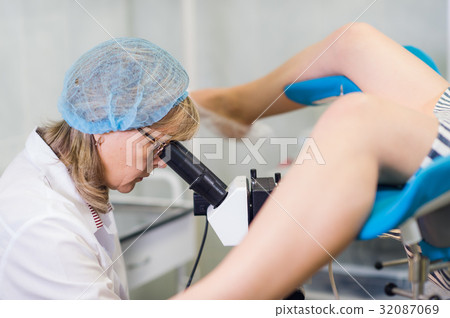 Young Female Gynecologist During Examination In Young Female Gynecologist During Examination In 32087069