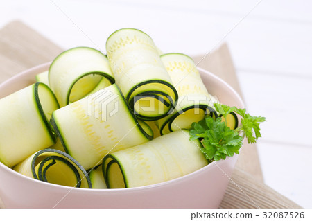 raw zucchini strips raw zucchini strips 32087526
