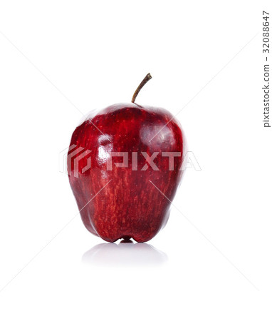 A ripe apple on white background. A ripe apple on white background. 32088647