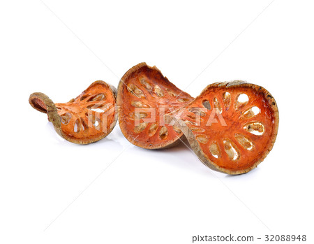 Dried quince isolated on white background Dried quince isolated on white background 32088948