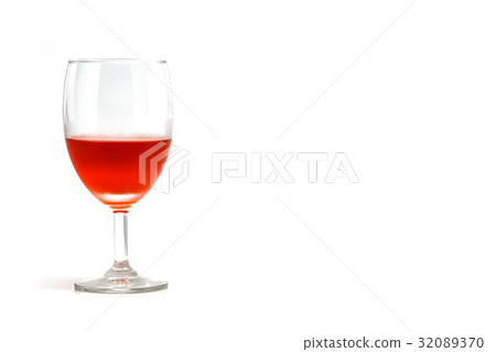 Glass of champagne with red wine. 32089370