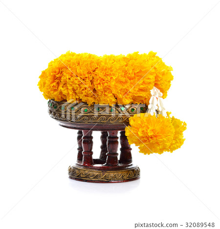 flower garlands in thai style. Thailand. 32089548