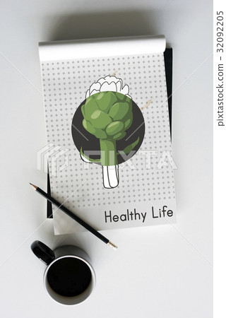 Healthy Eating Food Lifestyle Organic Wellness Graphic 32092205