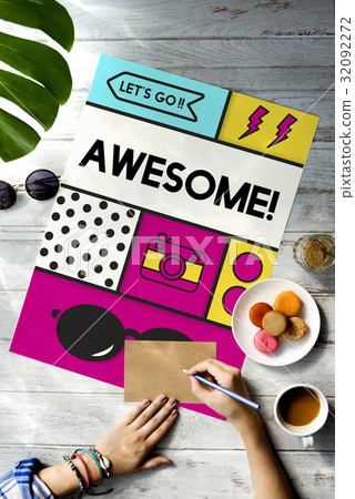 Awesome Attitude Creative Motivation Positive Awesome Attitude Creative Motivation Positive 32092272