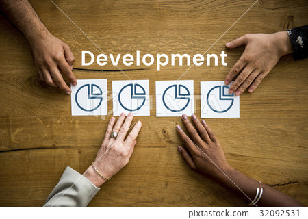 Pie Chart Strategy Perfomance Concept Pie Chart Strategy Perfomance Concept 32092531