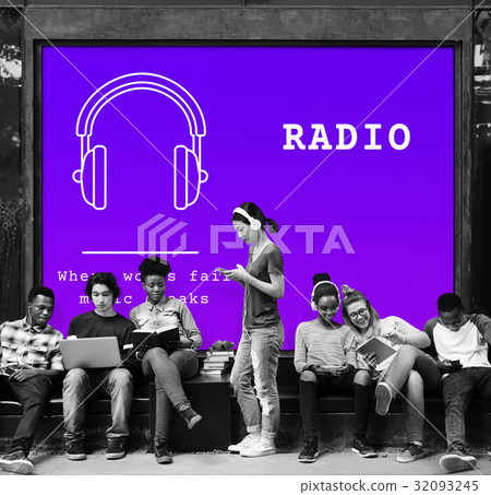 Music Audio Headphones Sign Symbol Music Audio Headphones Sign Symbol 32093245