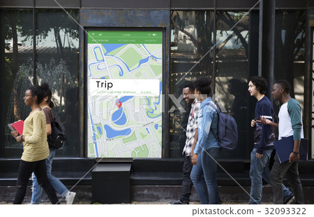 Map GPS Location Direction Position Graphic Map GPS Location Direction Position Graphic 32093322