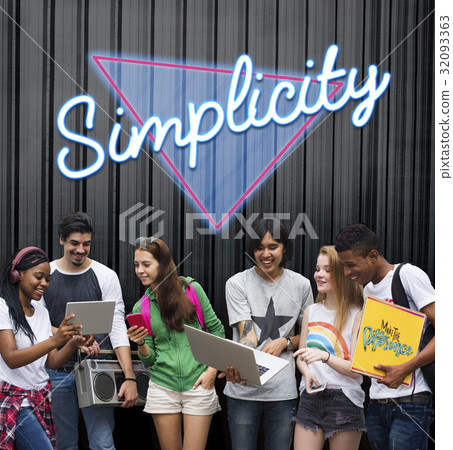 Simplicity Contemporary Design Word Graphic 32093363