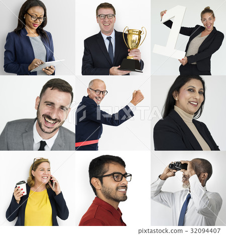 Collection of successful business people Collection of successful business people 32094407