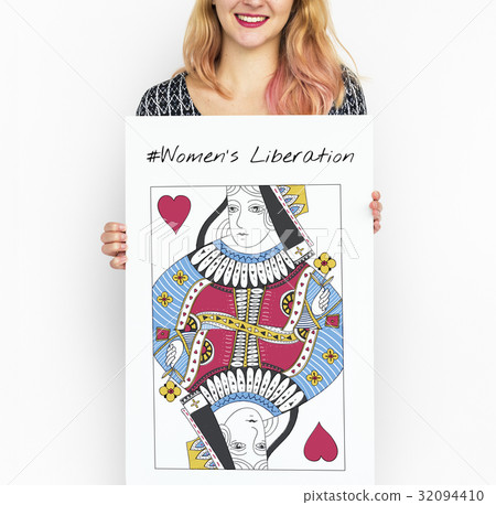 Women Rights Queen Card Concept Women Rights Queen Card Concept 32094410