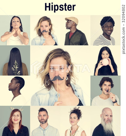 Collection of hipster lifestyle collage 32094802