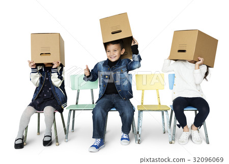 A kids and a boxes game A kids and a boxes game 32096069