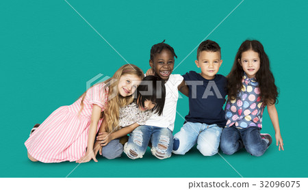 Diverse Group of People Hug Each Other Diverse Group of People Hug Each Other 32096075