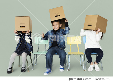 A kids and a boxes game A kids and a boxes game 32096080