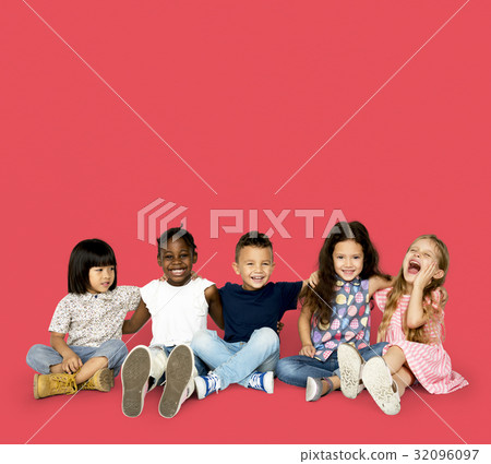 Diverse Group of People Hug Each Other Diverse Group of People Hug Each Other 32096097