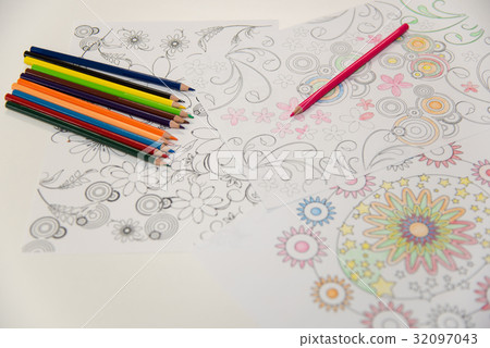 Adult Coloring Colored Pencils Mount Original Adult Coloring Colored Pencils Mount Original 32097043