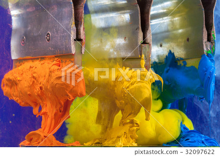 splash watercolor into plastisol ink splash watercolor into plastisol ink 32097622