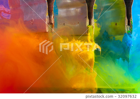 splash watercolor into plastisol ink 32097632