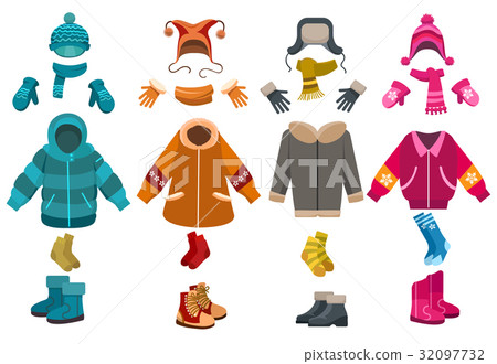 Winter clothes and cold weather accessories 32097732