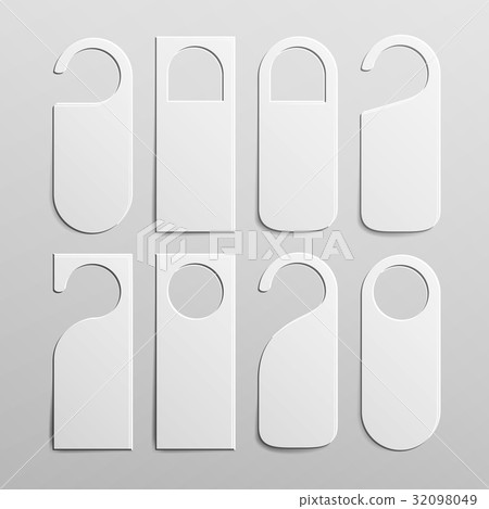 Paper Plastic Door Handle Lock Hangers Set 32098049