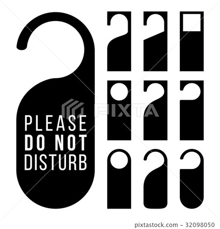 Door Hanger Blank Set. Hostel, Hotel Hanger Door 32098050