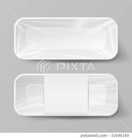 Template Blank White Plastic Food Container Set Template Blank White Plastic Food Container Set 32098169