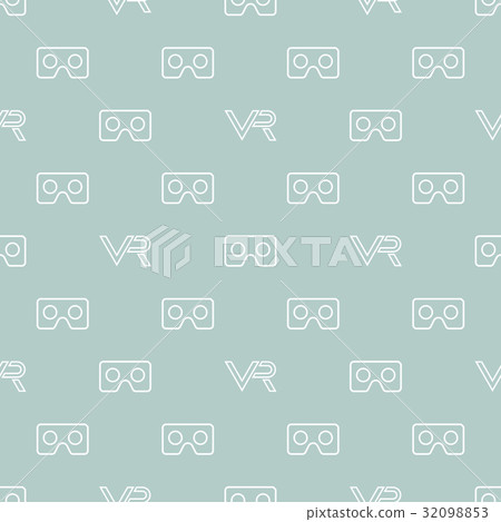 Seamless Vector Pattern With VR Logos Seamless Vector Pattern With VR Logos 32098853