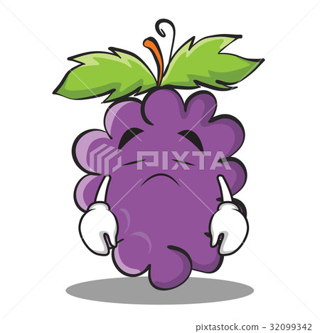 Sad grape character cartoon collection 32099342