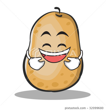 Laughing potato character cartoon style 32099680