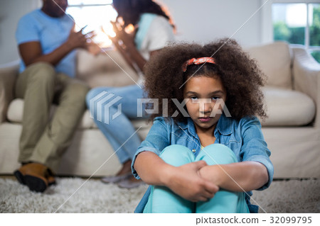 Portrait of upset girl 32099795