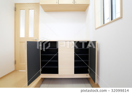 Newly built housing entrance Newly built housing entrance 32099814