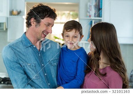 Family interacting with each other 32101163