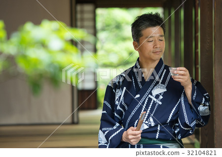 Yukata frozen Japanese style Japanese sake Summer margin image 32104821
