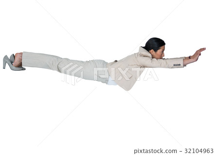 Businesswoman performing exercise 32104963