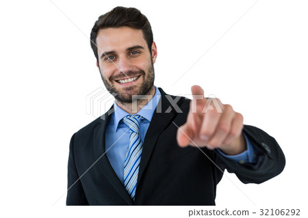 Businessman using digital screen Businessman using digital screen 32106292