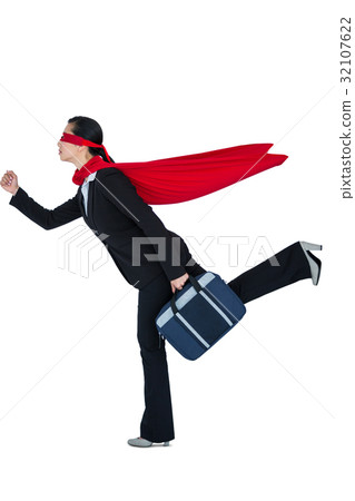 Woman pretending to be a super hero Woman pretending to be a super hero 32107622