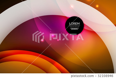 Overlapping circles on glowing abstract background Overlapping circles on glowing abstract background 32108946