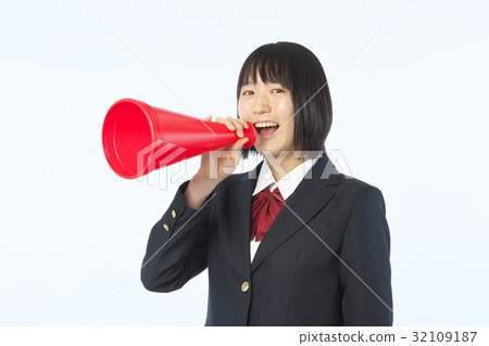 高中女生歡呼 高中女生歡呼 32109187