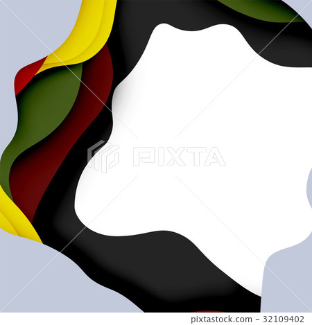 3d vector abstract background with cut shapes 32109402