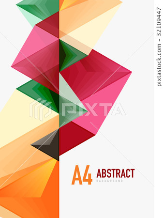 Triangular low poly vector a4 size geometric Triangular low poly vector a4 size geometric 32109447