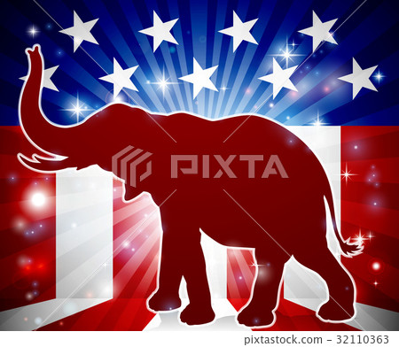 Political Mascot Republican Elephant Political Mascot Republican Elephant 32110363