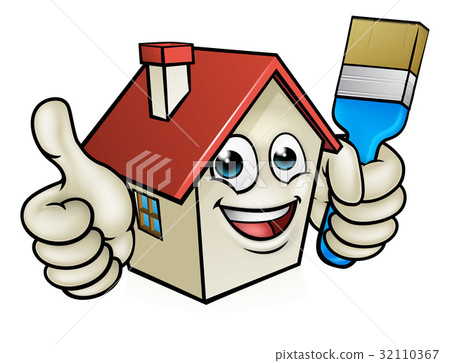 House Painting Cartoon Character House Painting Cartoon Character 32110367