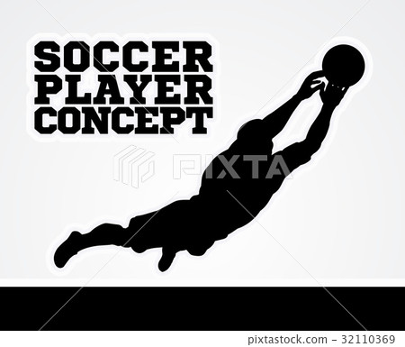 Goal Keeper Soccer Player Concept Goal Keeper Soccer Player Concept 32110369